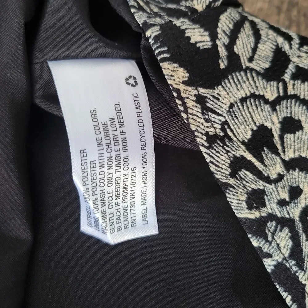 A New Day black Printed Bell Sleeve Dress Size medium - Picture 5 of 7